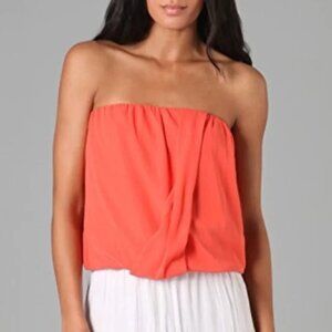 Alice + Olivia orange/peach strapless top